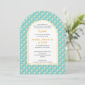 Elegante Parel Bat Mitzvah Uitnodiging (Staand voorkant)