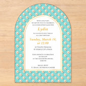 Elegante Parel Bat Mitzvah Uitnodiging (Voorkant)