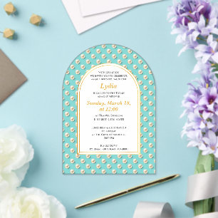 Elegante Parel Bat Mitzvah Uitnodiging