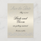 Elegante parel bloeien Save the date Aankondigingskaart (Voorkant)