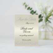 Elegante parel bloeien Save the date Aankondigingskaart (Staand voorkant)