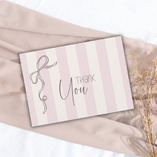 Elegante Parel Boog Vintage Strepen Baby Shower Bedankkaart