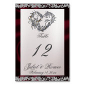 Elegante parel, Bourgogne lint & Sparkle Kaart (Achterkant)