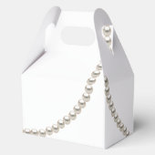 Elegante Parel Bruidsdouche Bedankdoosjes (Achterkant)