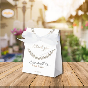 Elegante Parel Bruidsdouche Favor Dozen Bedankdoosjes