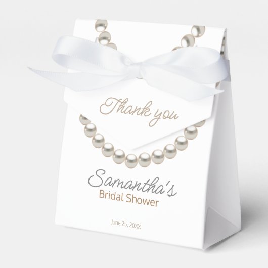 Elegante Parel Bruidsfeest Cadeau Boxes Bedankdoosjes (Voorkant Zijde)