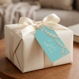 Elegante parel cadeaubijsluiter – "Aan (naam), met Cadeaulabel