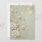 Elegante parel- en champagneglas 30e huwelijksjubi kaart (Achterkant)