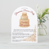 Elegante parel & glitter echtscheidingsfeest glamo kaart (Staand voorkant)