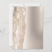 Elegante Parel Glitter Script Bruiloft Kaart (Achterkant)