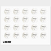 Elegante Parel Gouden Scriptie Bruiloft Romantisch Ronde Sticker (Vel)