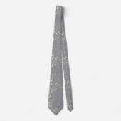 Elegante Parel Gouden Scriptie Bruiloft Romantisch Stropdas (Voorkant)
