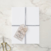 Elegante parel lint bruiloft feest cadeau etikette cadeaulabel (Met Touw)