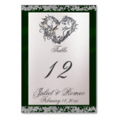 Elegante parel, smaragdgroen lint & sprankeling kaart (Voorkant)