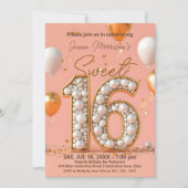 Elegante parel-versierd met gouden accenten Sweet  Kaart (Voorkant)