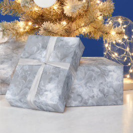 Elegante parel zilveren vorst glans abstract patro cadeaupapier