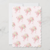 Elegante parelboog bloemroze bruidsdouche  kaart (Achterkant)