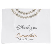 Elegante parelketting Bruidsdouche  Groot Cadeauzakje (Voorkant)