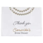 Elegante parelketting Bruidsdouche  Groot Cadeauzakje (Achterkant)