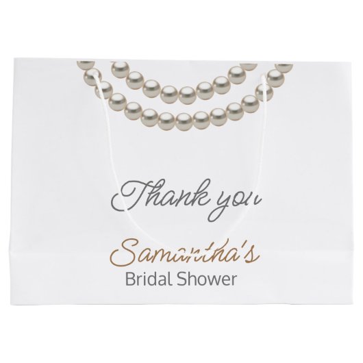 Elegante parelketting Bruidsdouche  Groot Cadeauzakje (Achterkant)