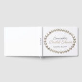 Elegante parelketting bruidsfeest gast boek (Volledig)