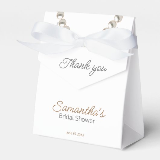 Elegante parelketting Bruidsfeest Verpakkingsdozen Bedankdoosjes (Voorkant Zijde)