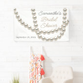 Elegante parelketting bruidsmeisjesfeest spandoek (Insitu)