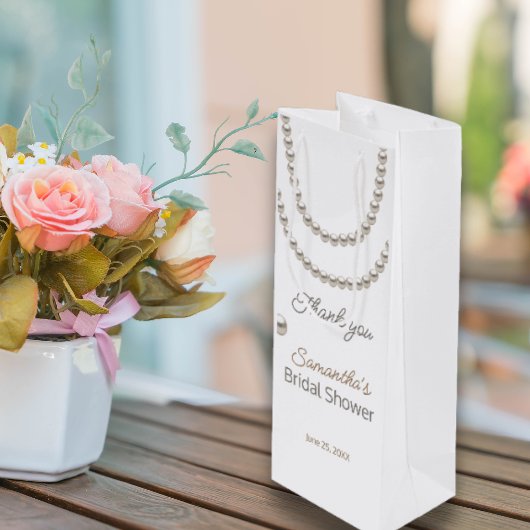 Elegante parelketting Bruidsmeisjesfeest  Wijn Cadeautas