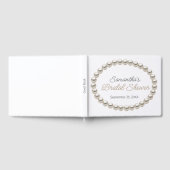 Elegante parelketting bruiloft feest gastenboek (Volledig)