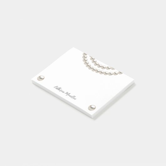 Elegante parelketting post-it® notes (Schuin)