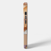 Elegante parelmoer en glinsterend gouden monogram Case-Mate iPhone case (Achterkant / Links)