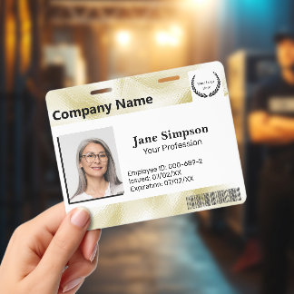 Elegante Parelmoer Gouden Naamplaat Badge