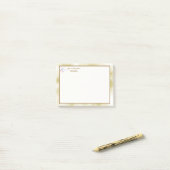 Elegante parelmoer gouden textuur post-it® notes (Op bureau)