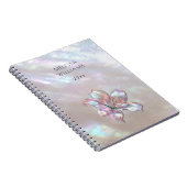 Elegante Parelmoer Lelie Notitieboek (Rechterzijde)
