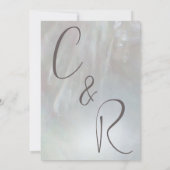Elegante parelmoer Lila/grijze bruiloft Kaart (Achterkant)