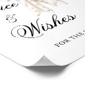 Elegante parels boog advies en wensen teken poster (Hoek)