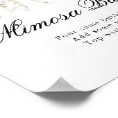Elegante Parels Bow Vrijgezellenfeest Mimosa Bar Poster (Hoek)