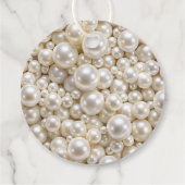 Elegante Parels Bruidsdiner Bedankjes Labels (Achterkant)
