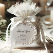 Elegante Parels Bruidsdiner Bedankjes Labels