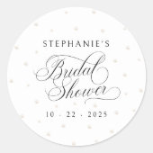 Elegante Parels Bruidsdiner Ronde Sticker (Voorkant)