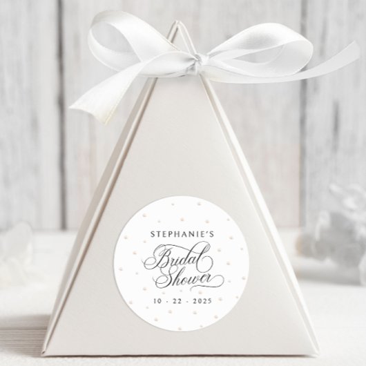 Elegante Parels Bruidsdiner Ronde Sticker