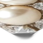 Elegante Parels Bruidsdouche Poster (Hoek)