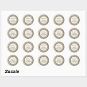 Elegante Parels Bruidsfeest Bedankt Ronde Sticker (Vel)