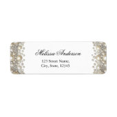 Elegante Parels Bruidsfeest Retour Etiket (Voorkant)