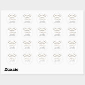 Elegante Parels Bruidsfeest Ronde Sticker (Vel)