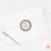 Elegante Parels Bruidsfeest Ronde Sticker (Envelop)