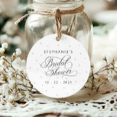 Elegante Parels Bruidsfeestje Bedankjes Labels