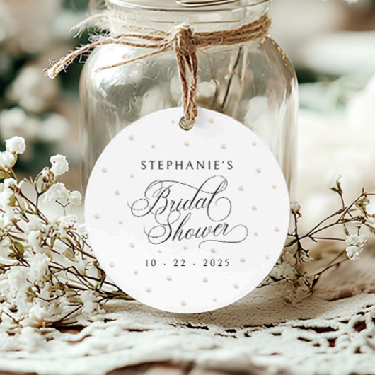 Elegante Parels Bruidsmeisjesfeest Bedankjes Labels