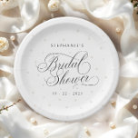 Elegante Parels Bruidsmeisjesfeest Papieren Bordje<br><div class="desc">Elegante Parels Bruidsmeisjesfeest Papieren Borden</div>