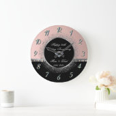 Elegante parels confetti 25e trouwdag grote klok (Huis)